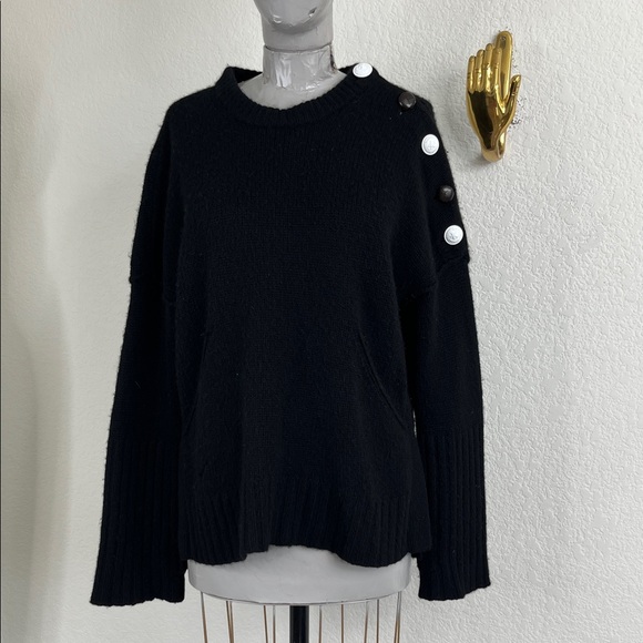 Zadig&Voltaire Cashmere Malta Knitted Logo Button Sweater Jumper
